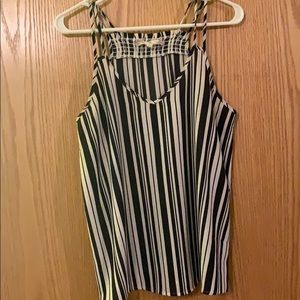 Pink Rose Vintage Striped Tank